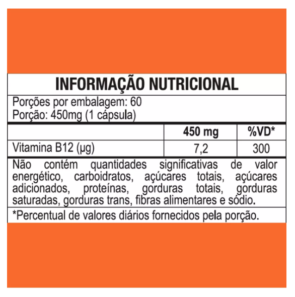 Vitamina B12 DUOM Cianocobalamina 60 cápsulas – Maxxi popular suplementos